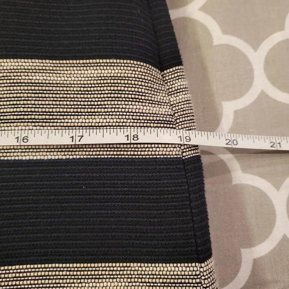 LOFT Ann Taylor Skirt Blue Silver Stripe Size 6 - Picture 8 of 10